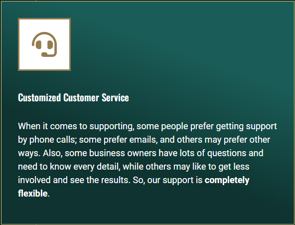 Customized Customer Service