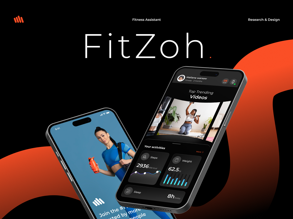 FitZoh - Fitness App Design Case Study Banner