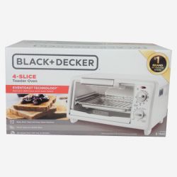 black decker 4 slice countertop toaster oven white - john's shoes and accessories