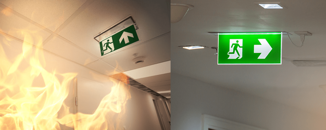 emergency exit lights - majestic fire protection - sydney