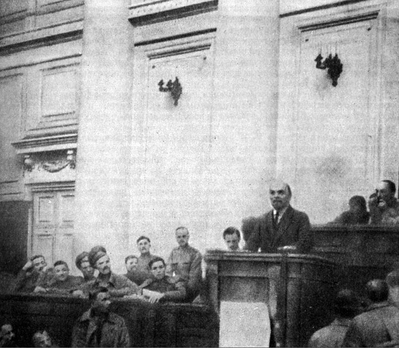 Выступление В. И. Ленина в Таврическом дворце 4 апреля 1917 г