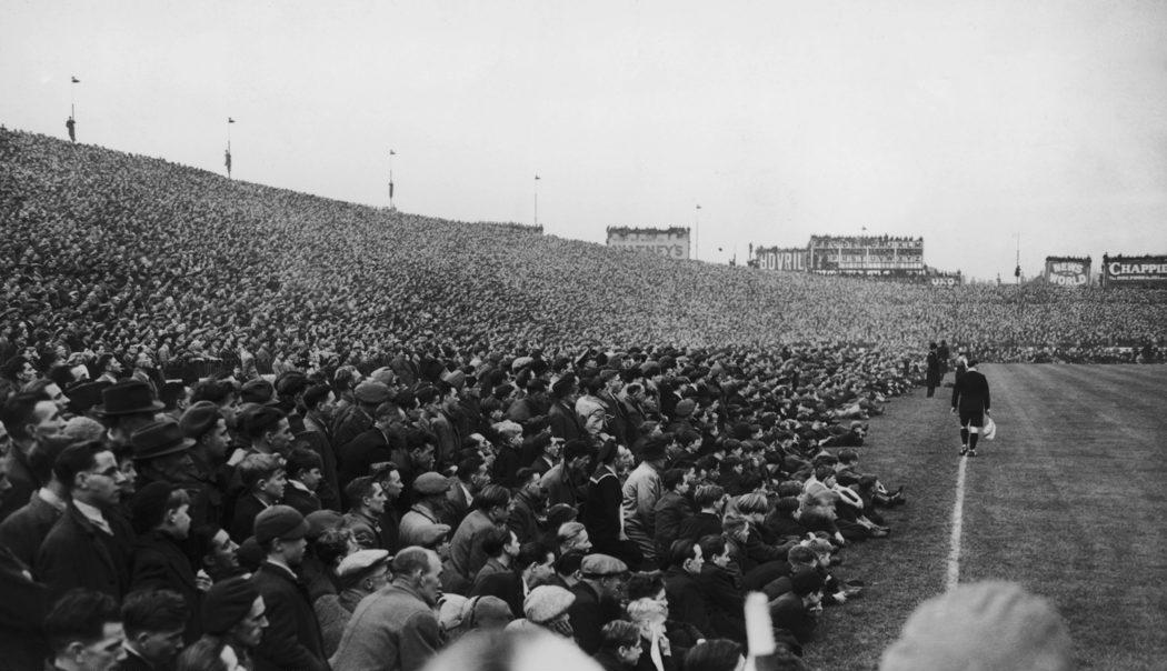 The crowd at the match between Chelsea and Dynamo Moscow at Stamford Bridge