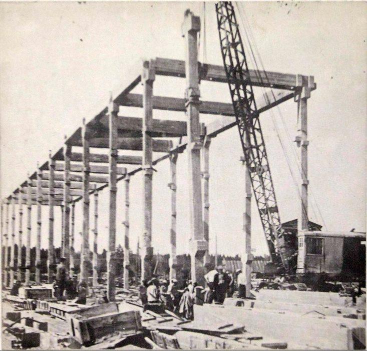 Строительство главного литейного корпуса завода №120