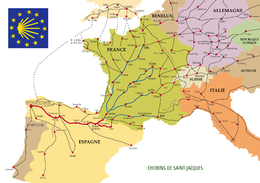 Routes of Santiago de Compostela in France